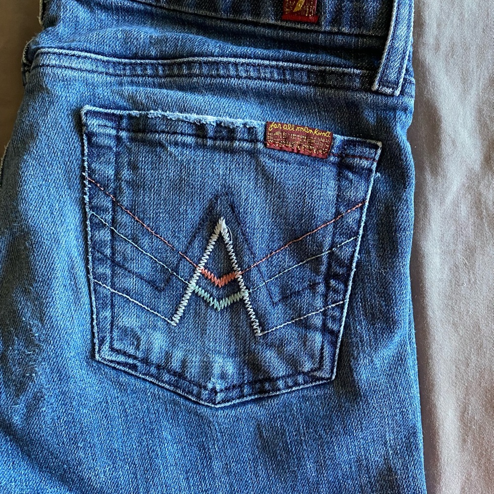 7 For All Mankind Indigo Boot Cut Jeans